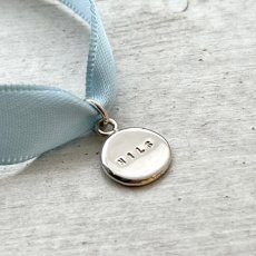 Silverklimp Outlet med namnet NILS. 12mm i diam. Handgjort, snabb leverans inom 3 dagar!